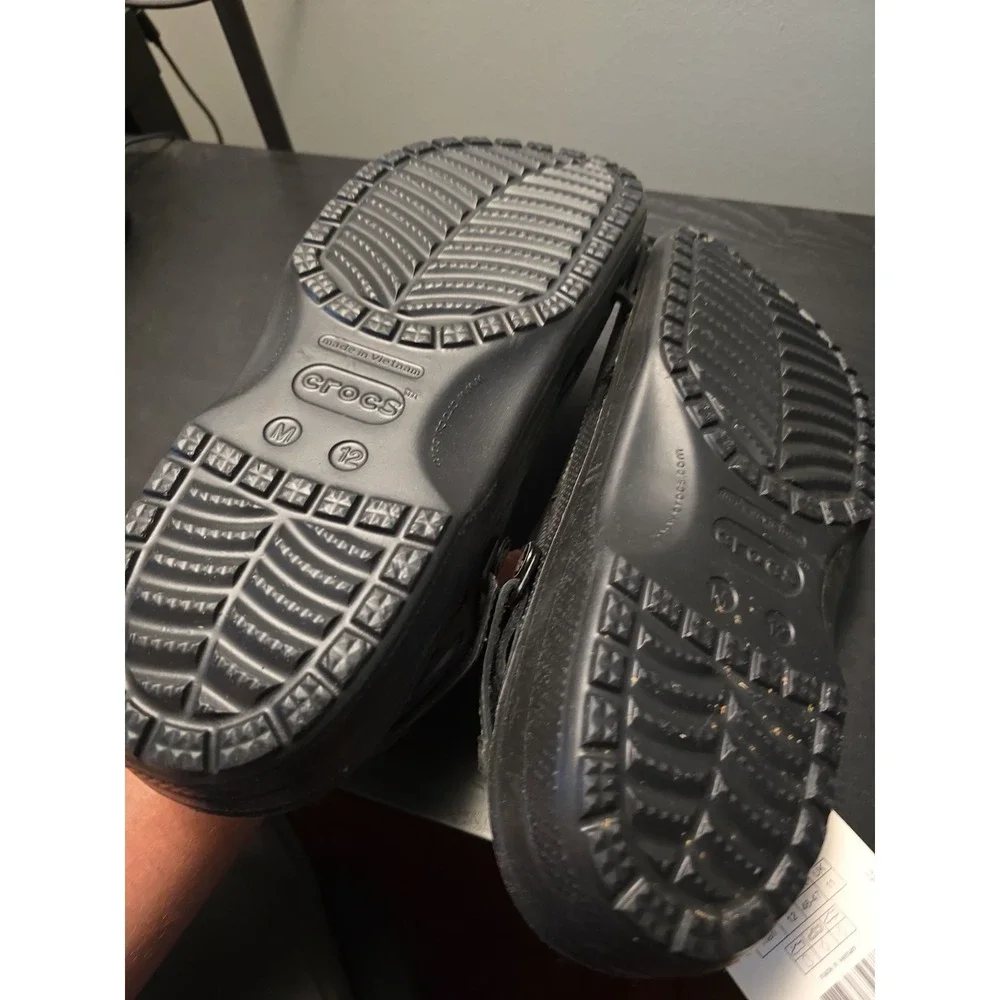 Crocs Men's 12 Yukon Mesa Clog Espresso Black Leather NEW with spots - see pics